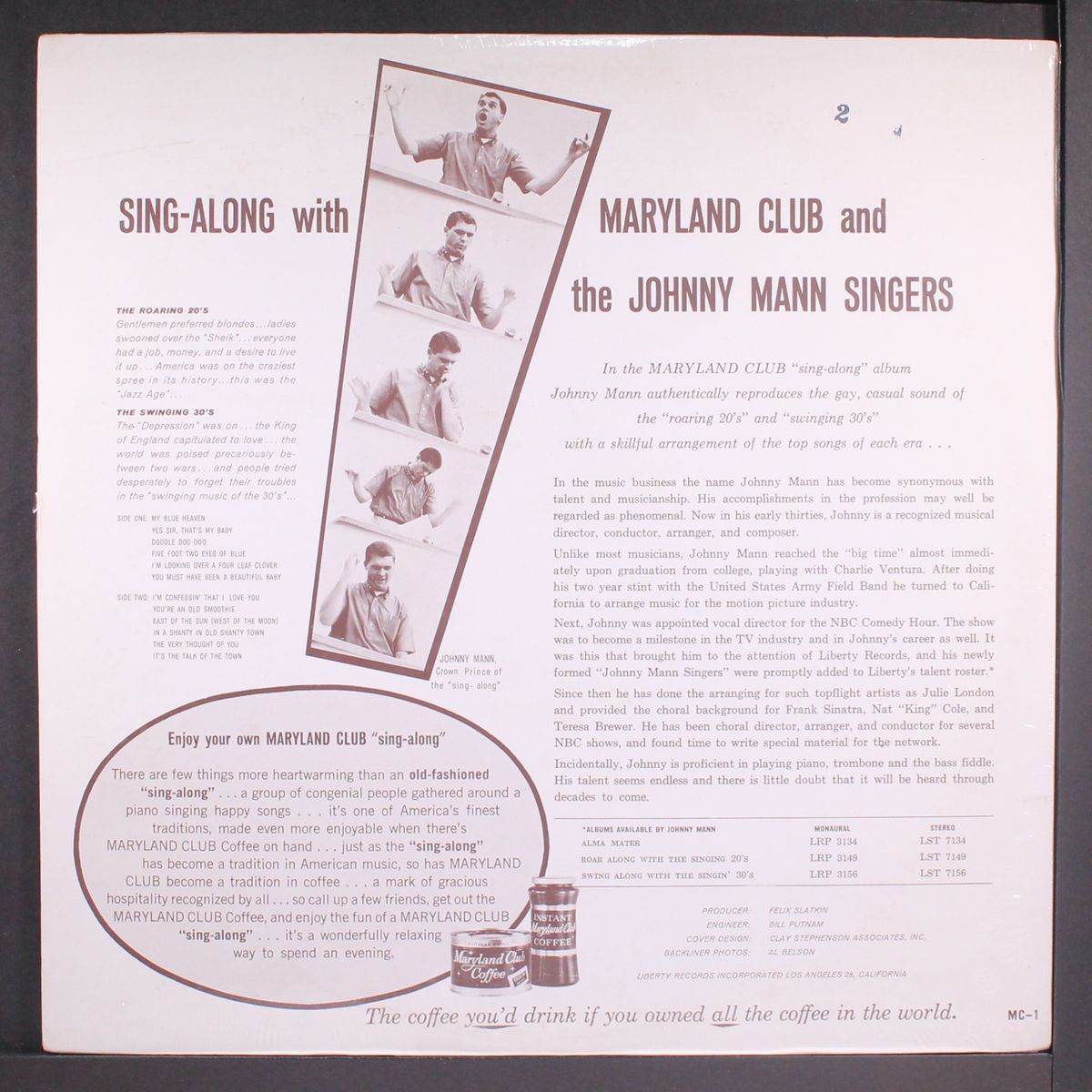 maryland club sing-along by JOHNNY MANN SINGERS