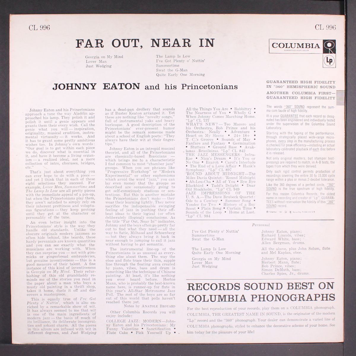 far out, near in by JOHN EATON