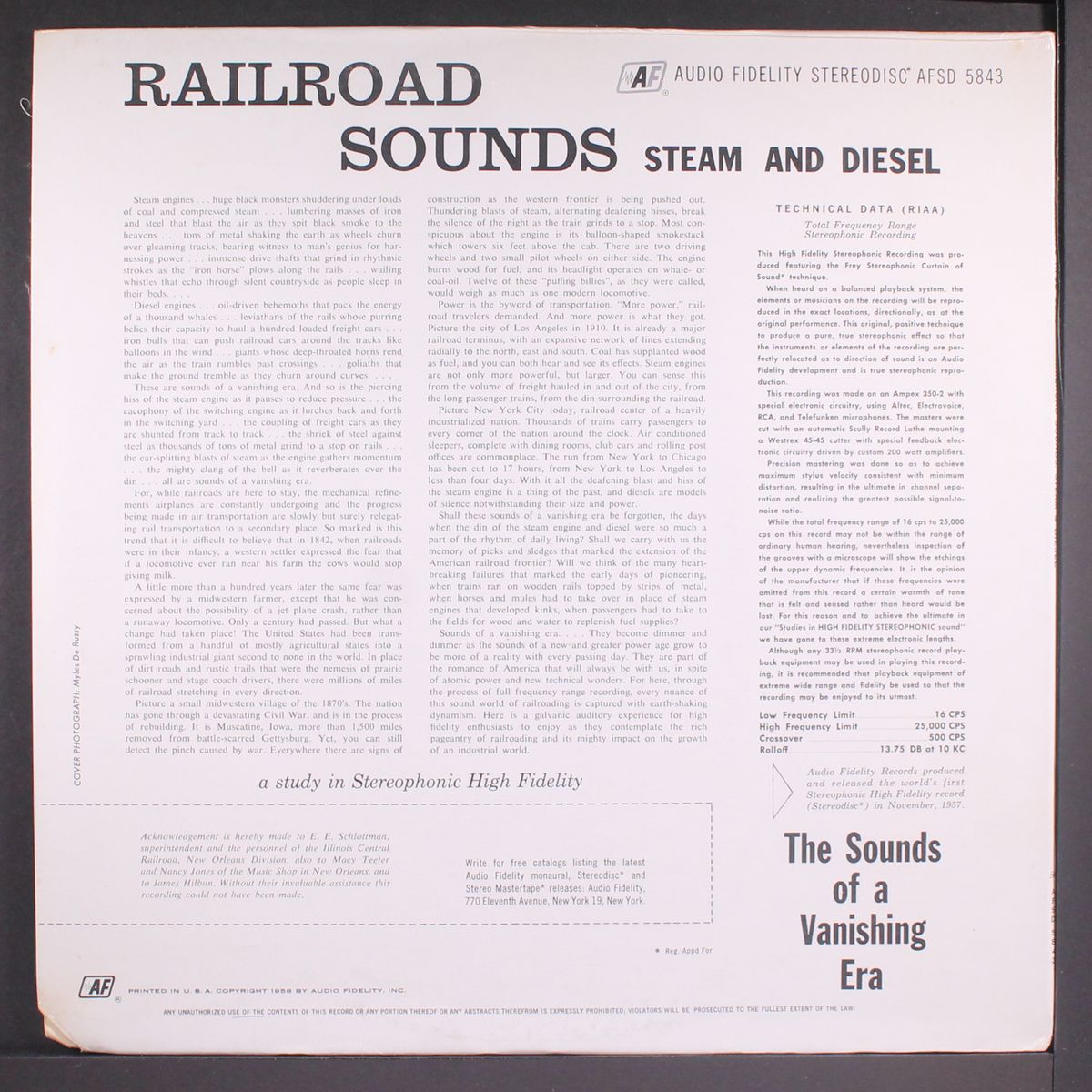 railroad sounds, steam & diesel by VARIOUS