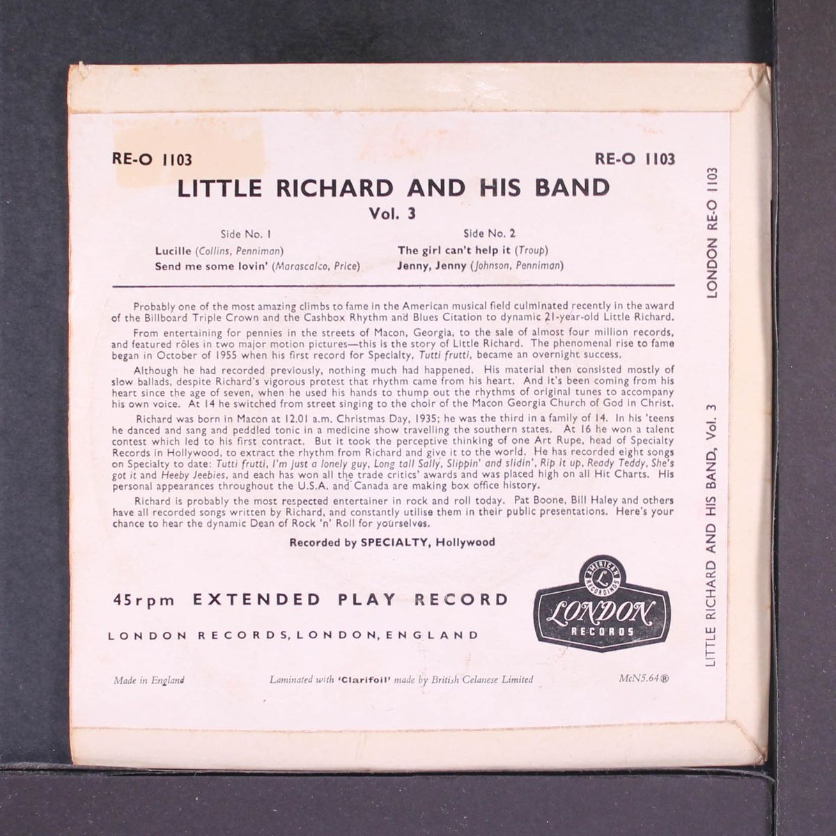 and his band, vol. 3 by LITTLE RICHARD