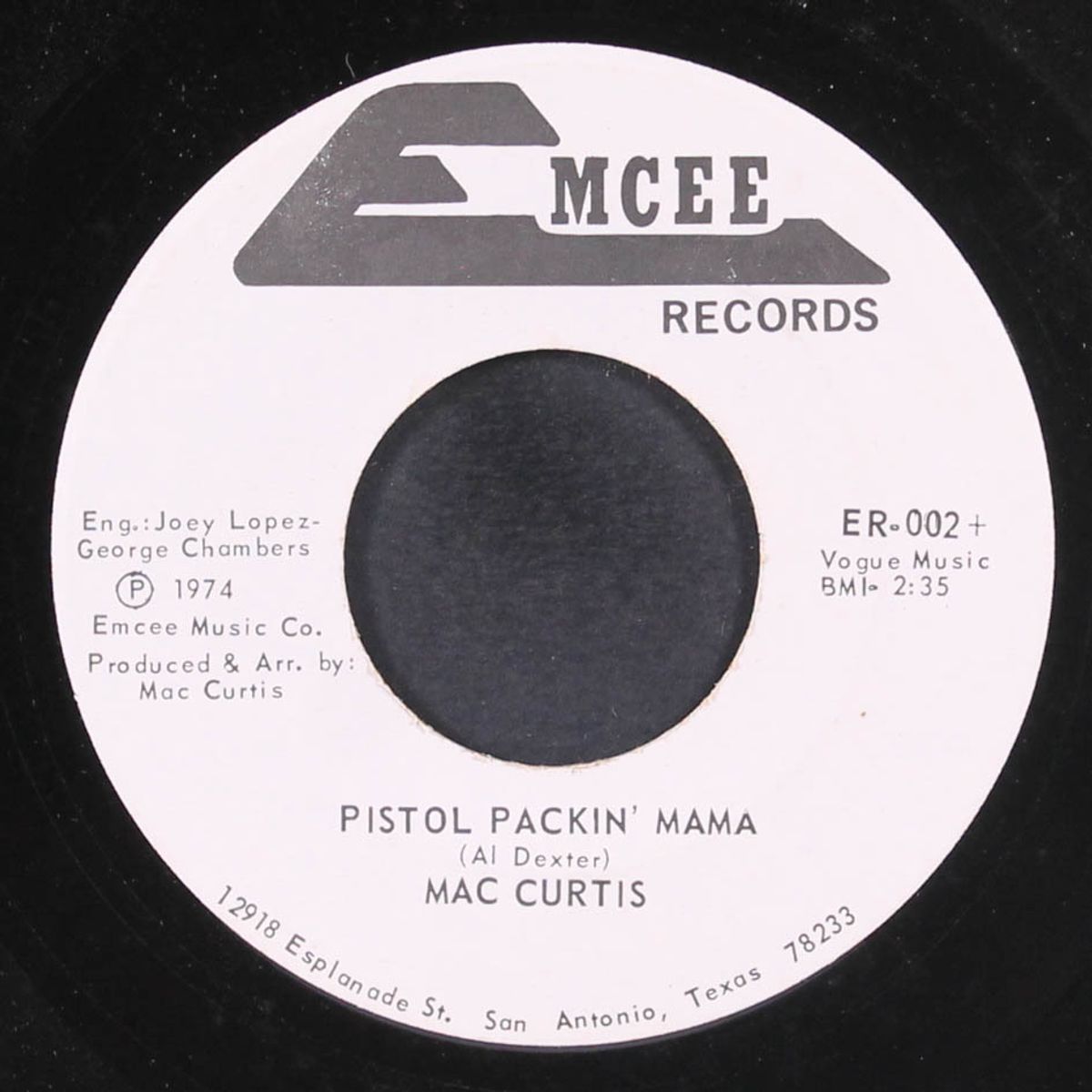 pistol packin' mama / she knows all the good ways to be bad by MAC CURTIS