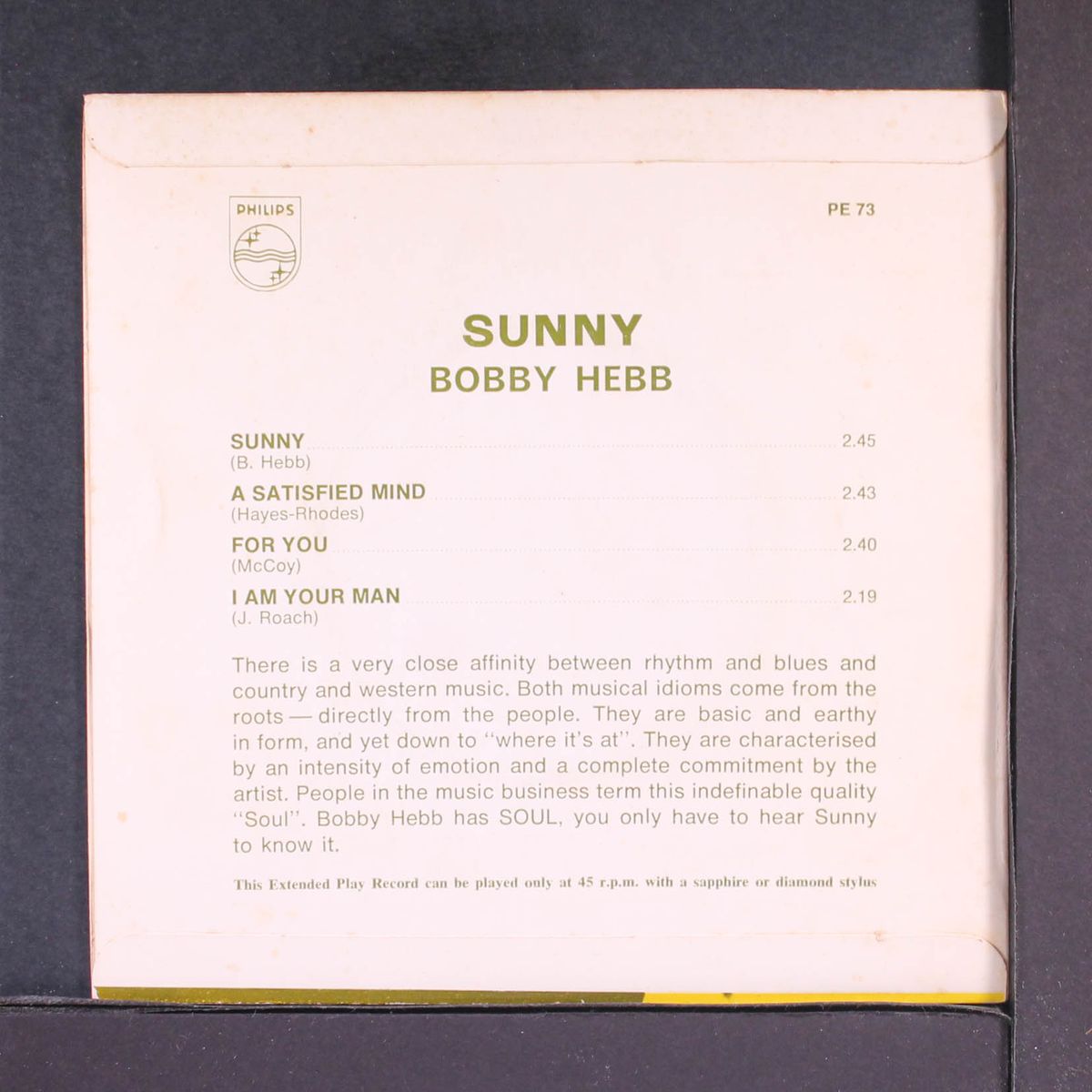 sunny by BOBBY HEBB