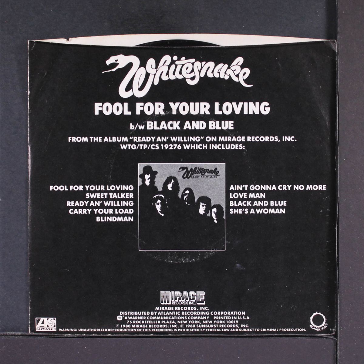 fool for your loving / black and blue by WHITESNAKE