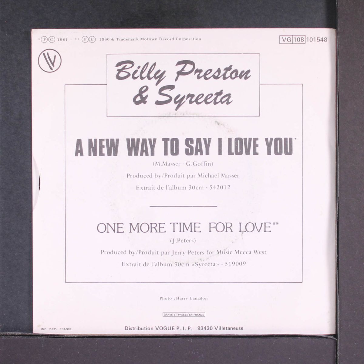 a new way to say i love you by BILLY PRESTON & SYREETA