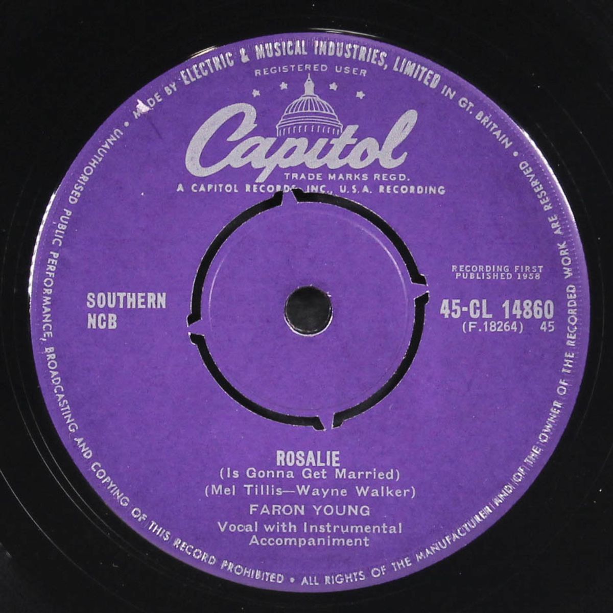 i can't dance / rosalie by FARON YOUNG