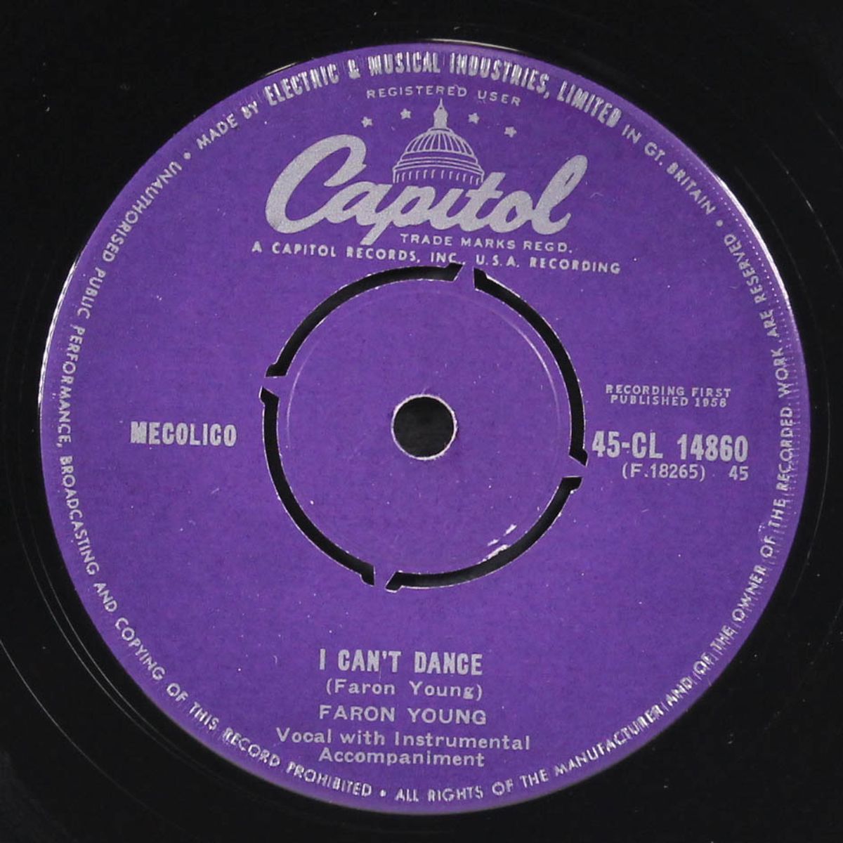 i can't dance / rosalie by FARON YOUNG