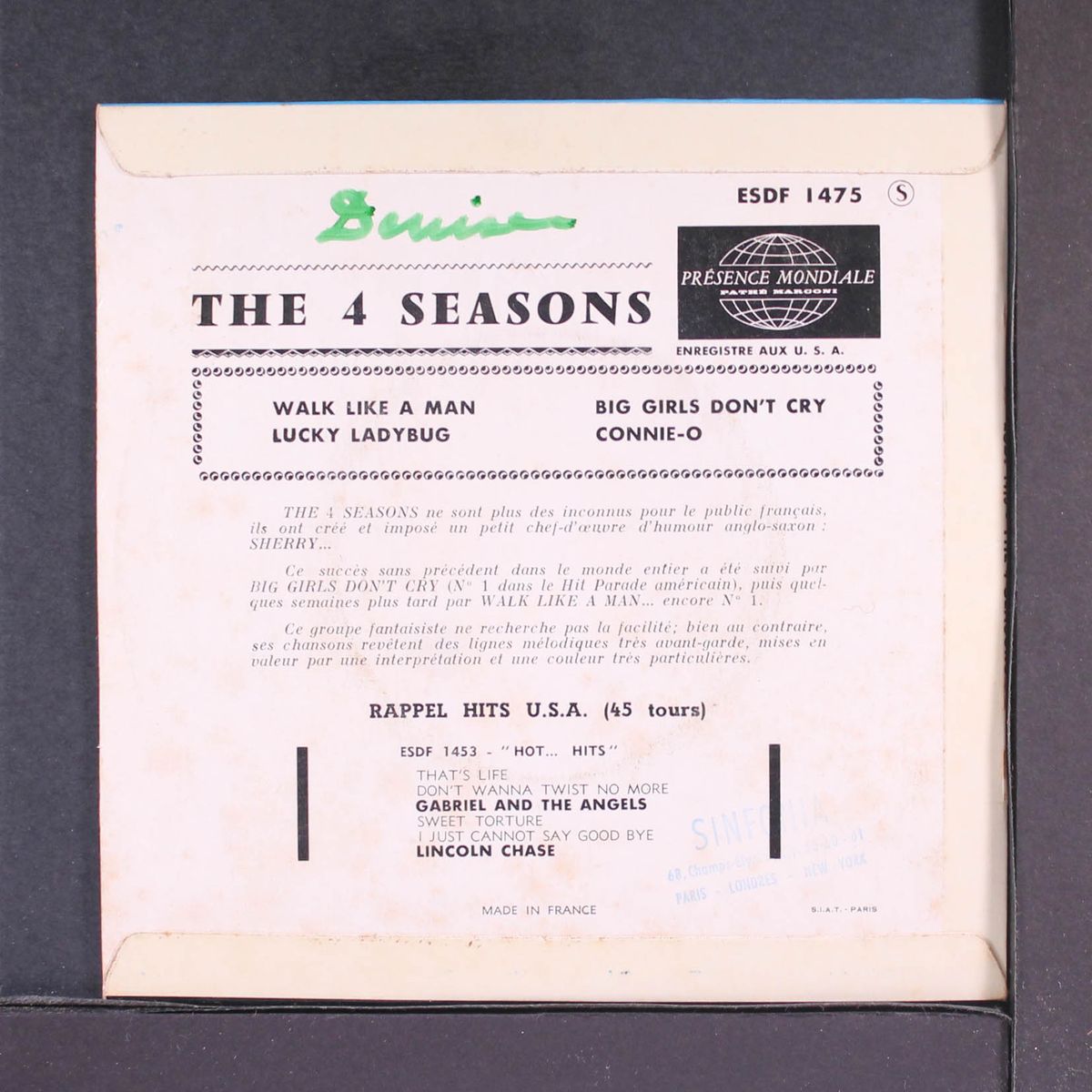 walk like a man by FOUR SEASONS