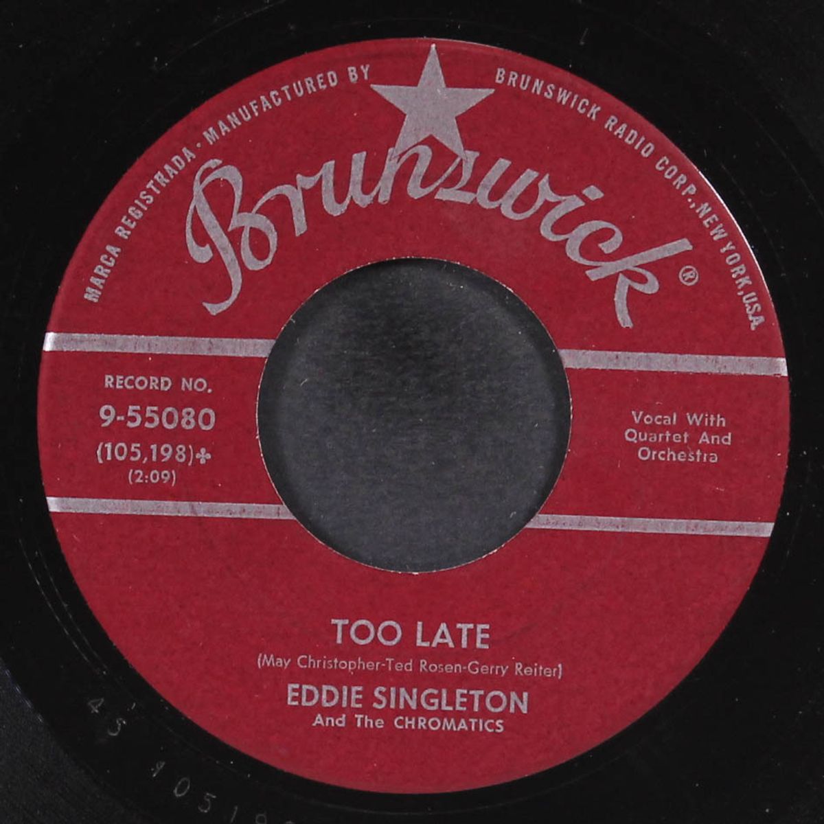 too late / my heart let me be free by EDDIE SINGLETON & CHROMATICS