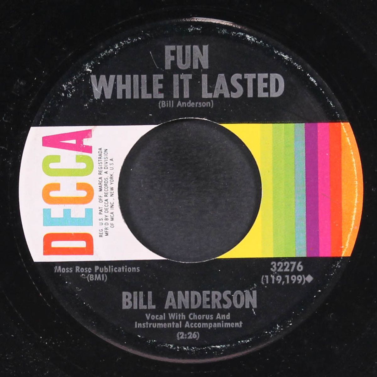 wild week-end / fun while it lasted by BILL ANDERSON