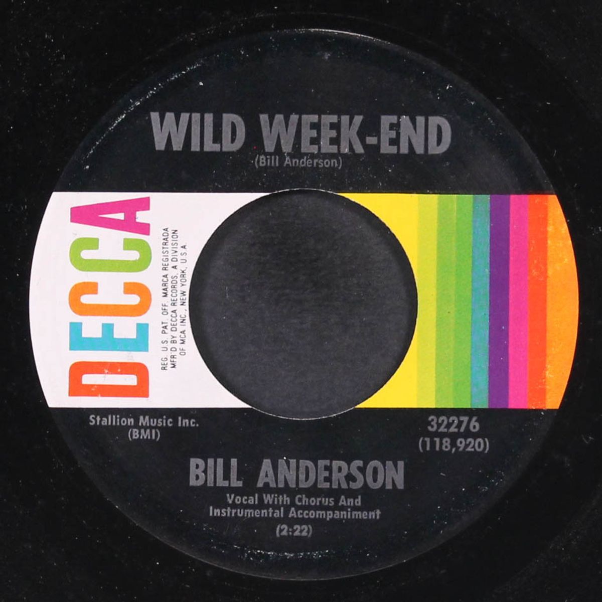 wild week-end / fun while it lasted by BILL ANDERSON
