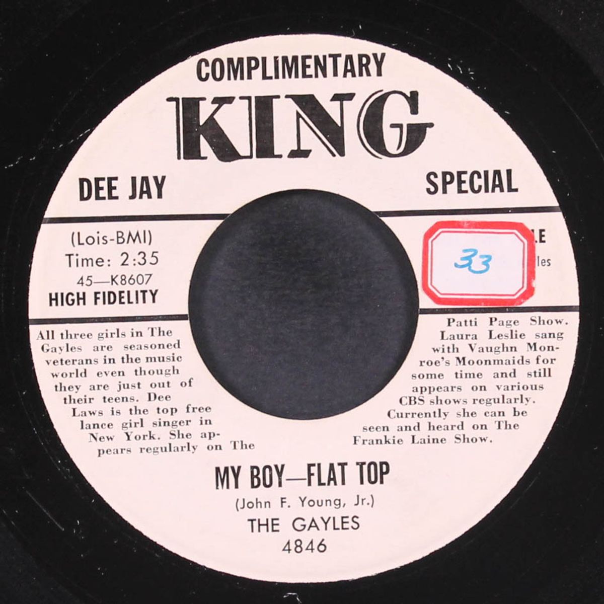 my boy - flat top / i get so happy by GAYLES