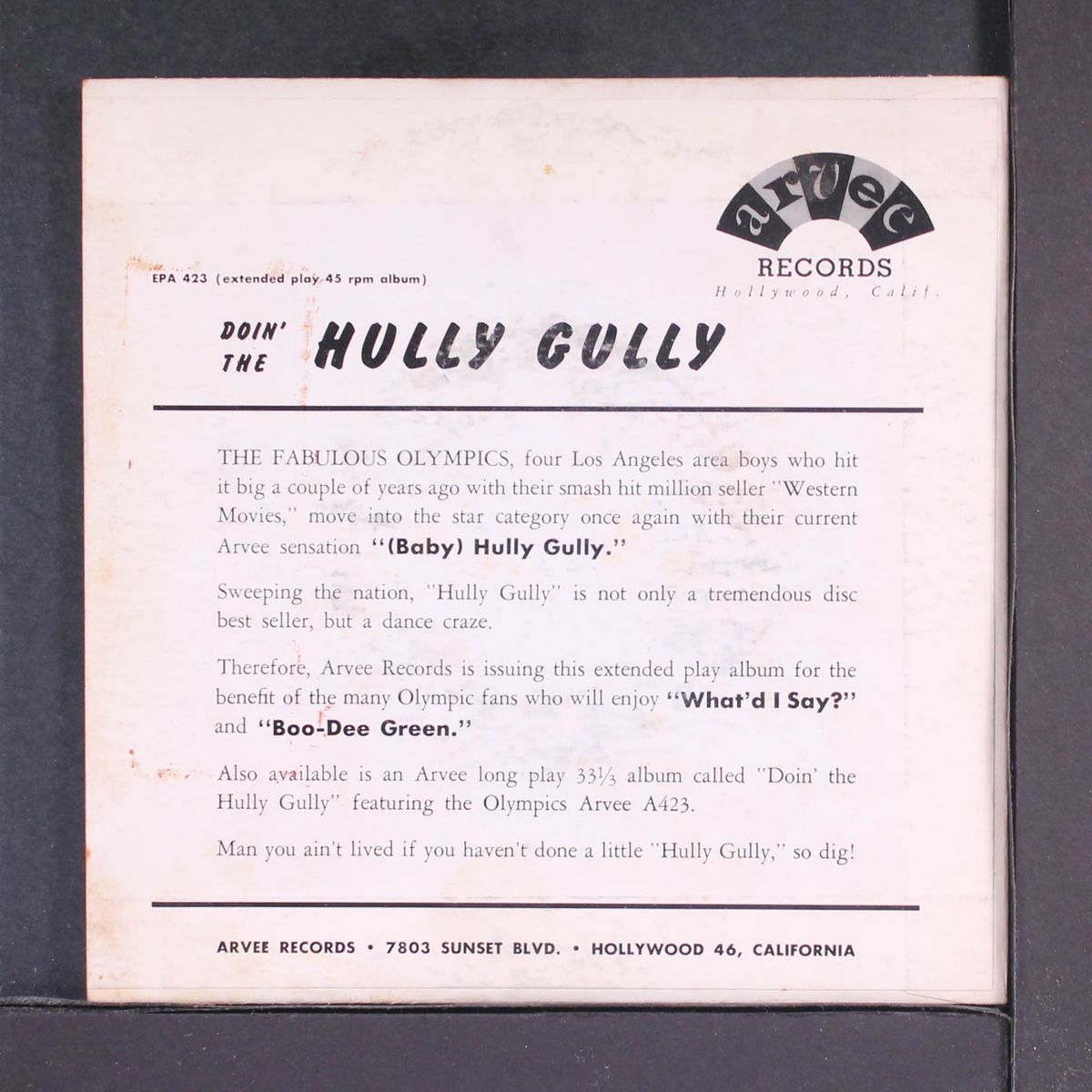 doin' the hully gully by OLYMPICS
