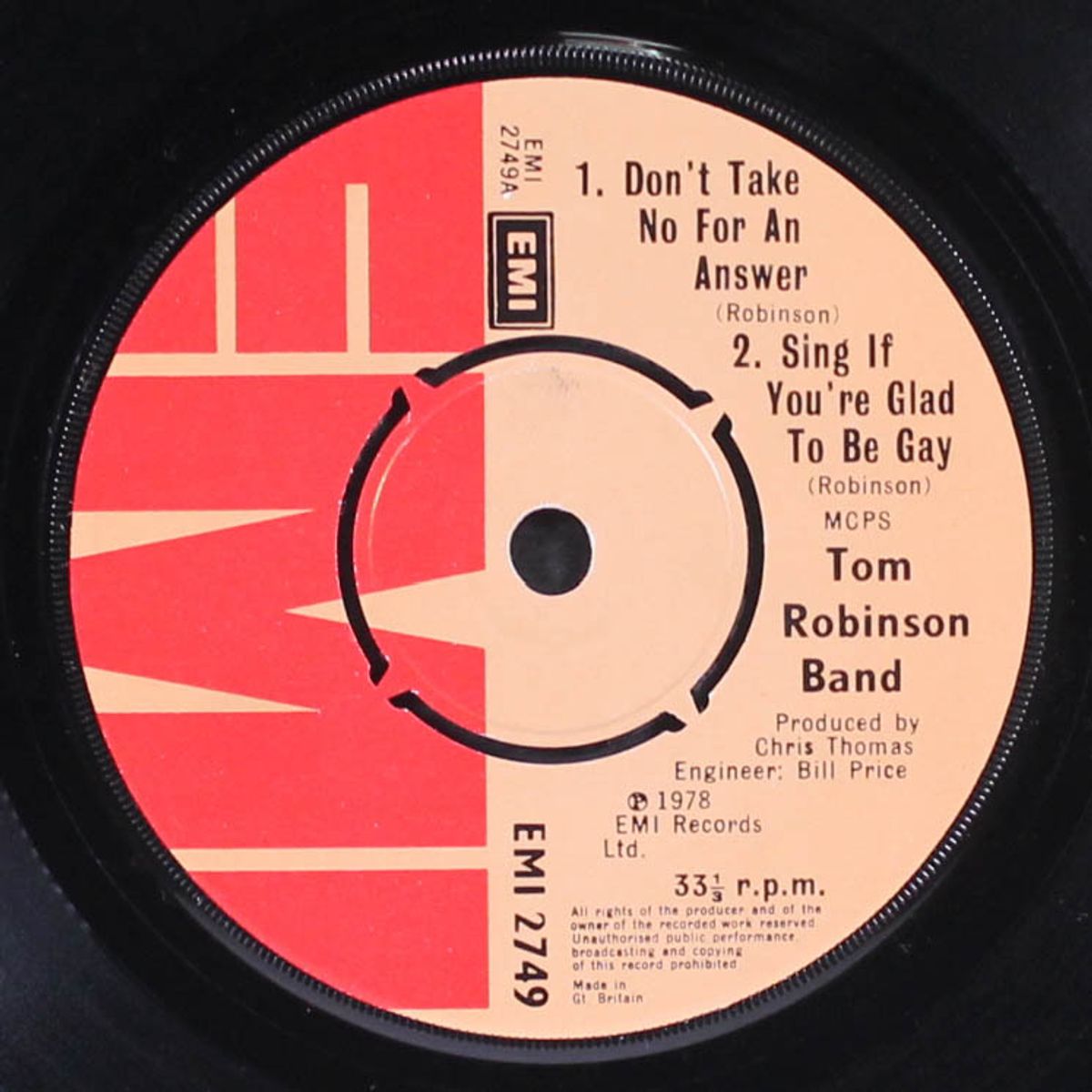 don't take no for an answer +3 by TOM ROBINSON BAND