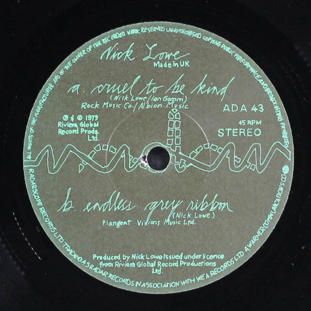 cruel to be kind / endless grey ribbon by NICK LOWE