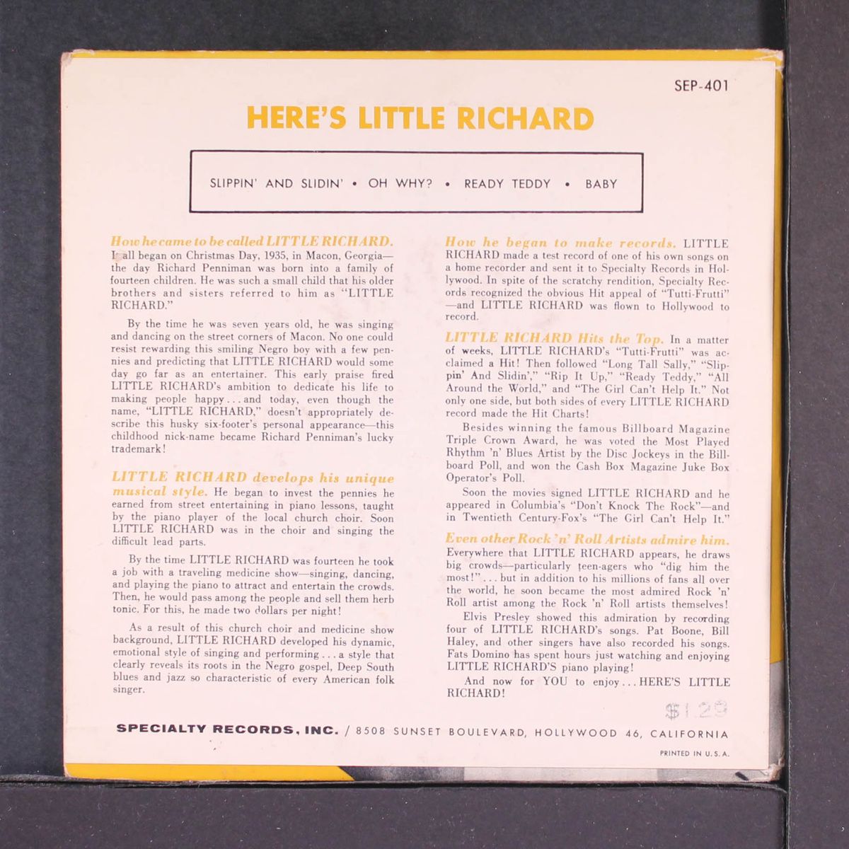 here's little richard by LITTLE RICHARD