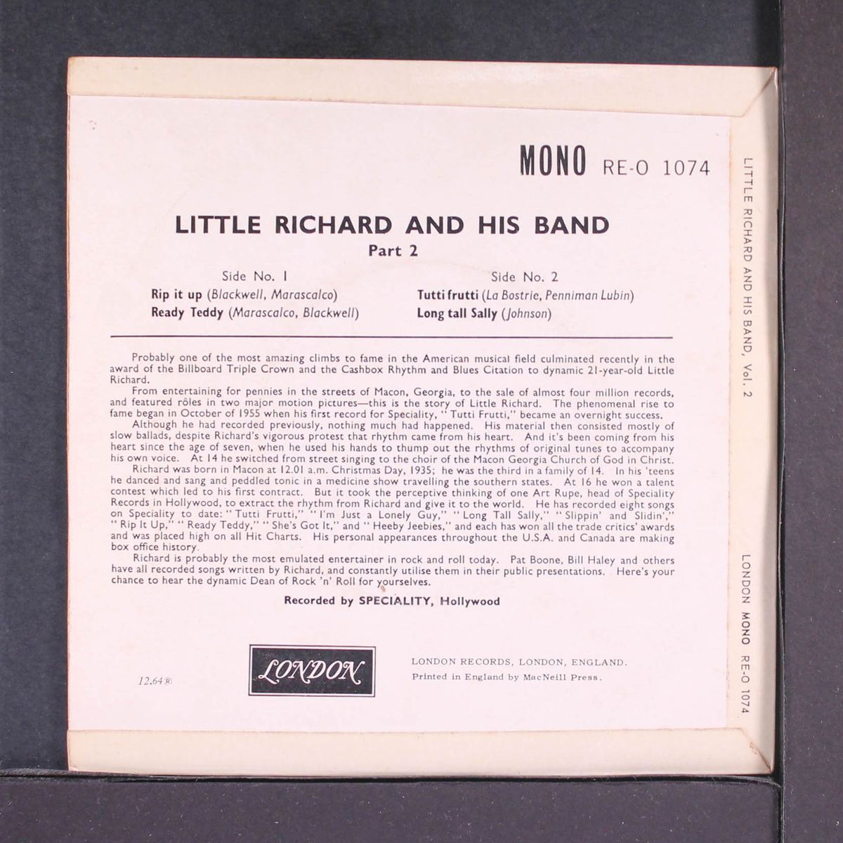 and his band by LITTLE RICHARD
