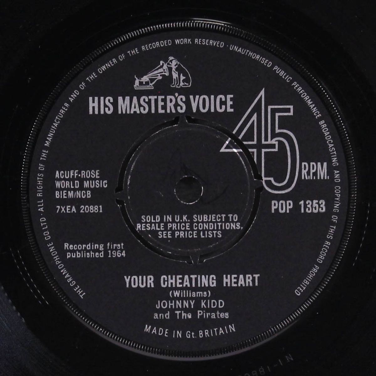 whole lotta woman / your cheating heart by JOHNNY KIDD & PIRATES