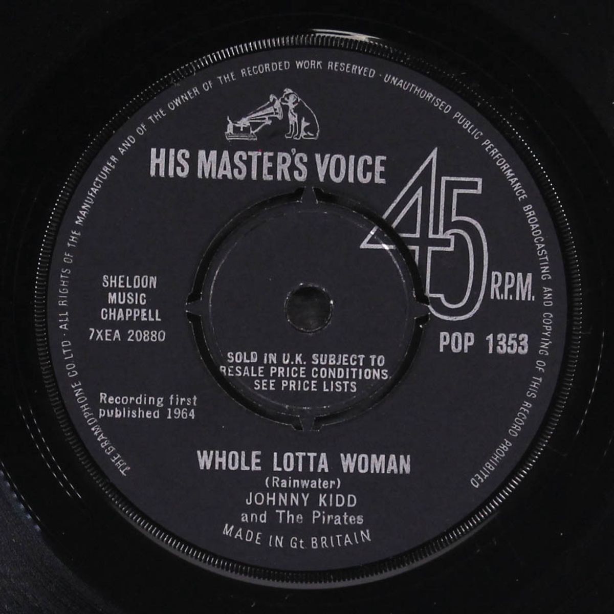 whole lotta woman / your cheating heart by JOHNNY KIDD & PIRATES