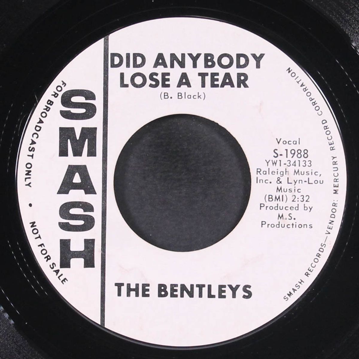 why didn't i listen to mother / did anybody lose a tear by BENTLEYS