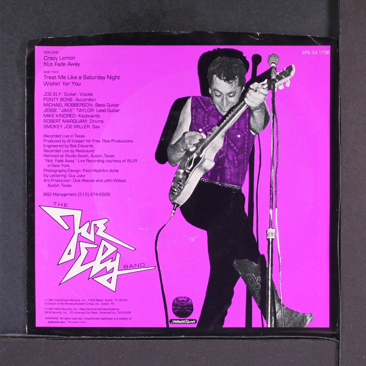 texas special (bonus record) by JOE ELY