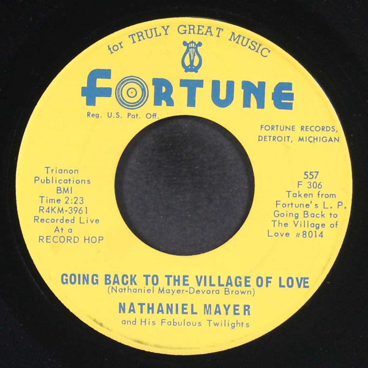 going back to the village of love / my last dance with you by NATHANIEL MAYER & FABULOUS TWILIGHTS