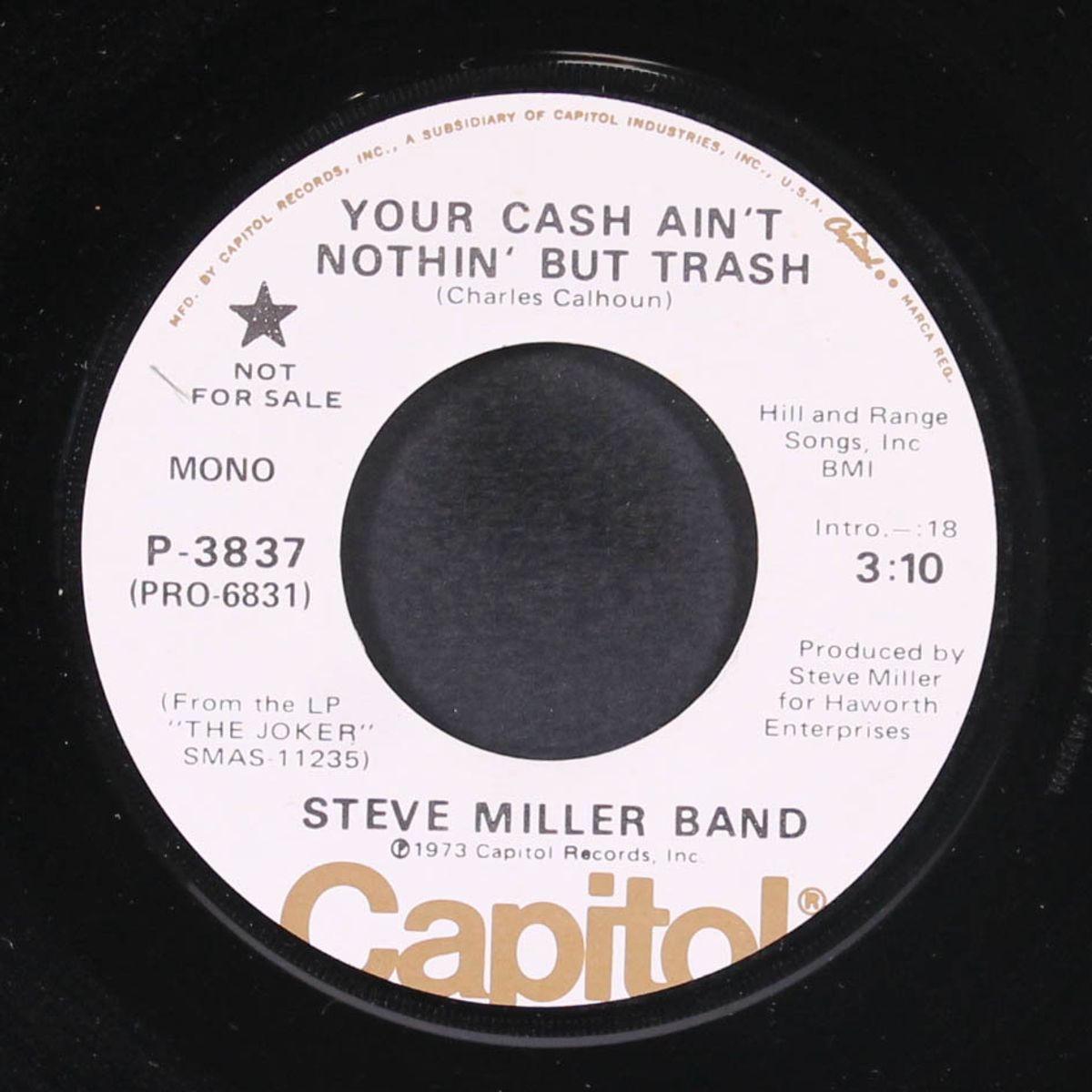 your cash ain't nothin'.../ mono by STEVE MILLER BAND