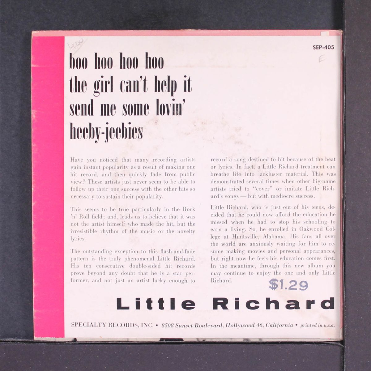 here's little richard by LITTLE RICHARD