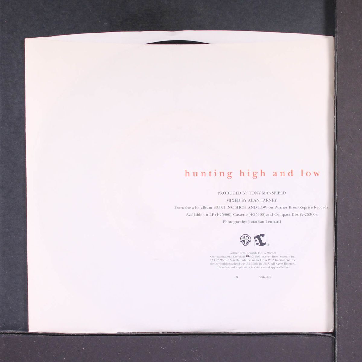 hunting high and low by A-HA