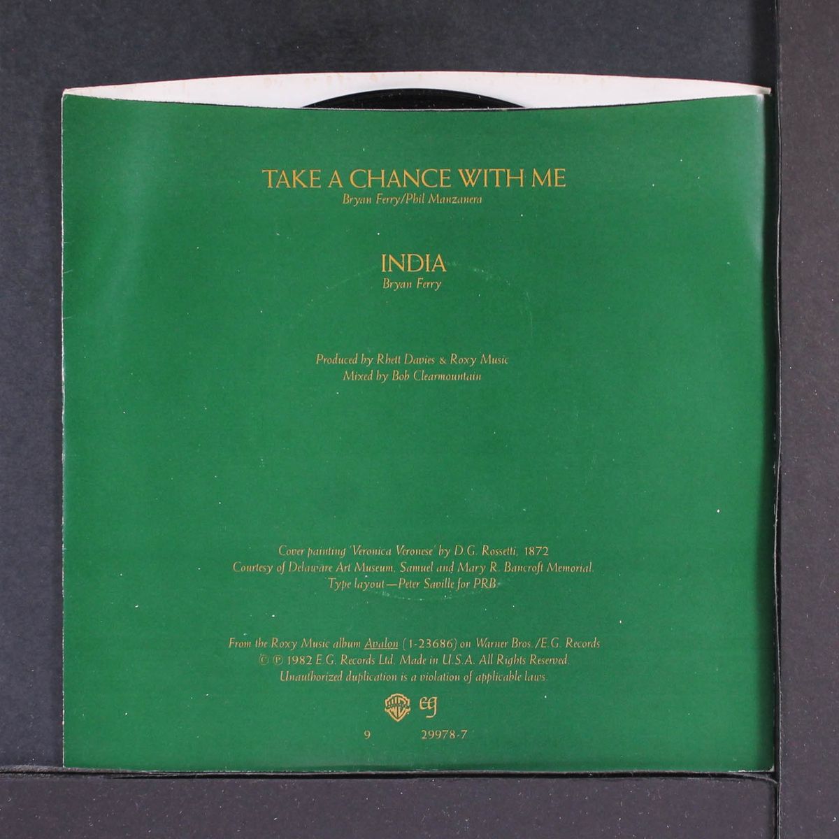 take a chance with me / india by ROXY MUSIC
