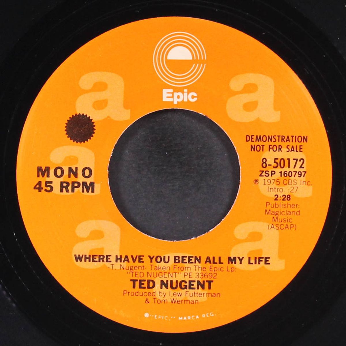 where have you been all my life / mono by TED NUGENT