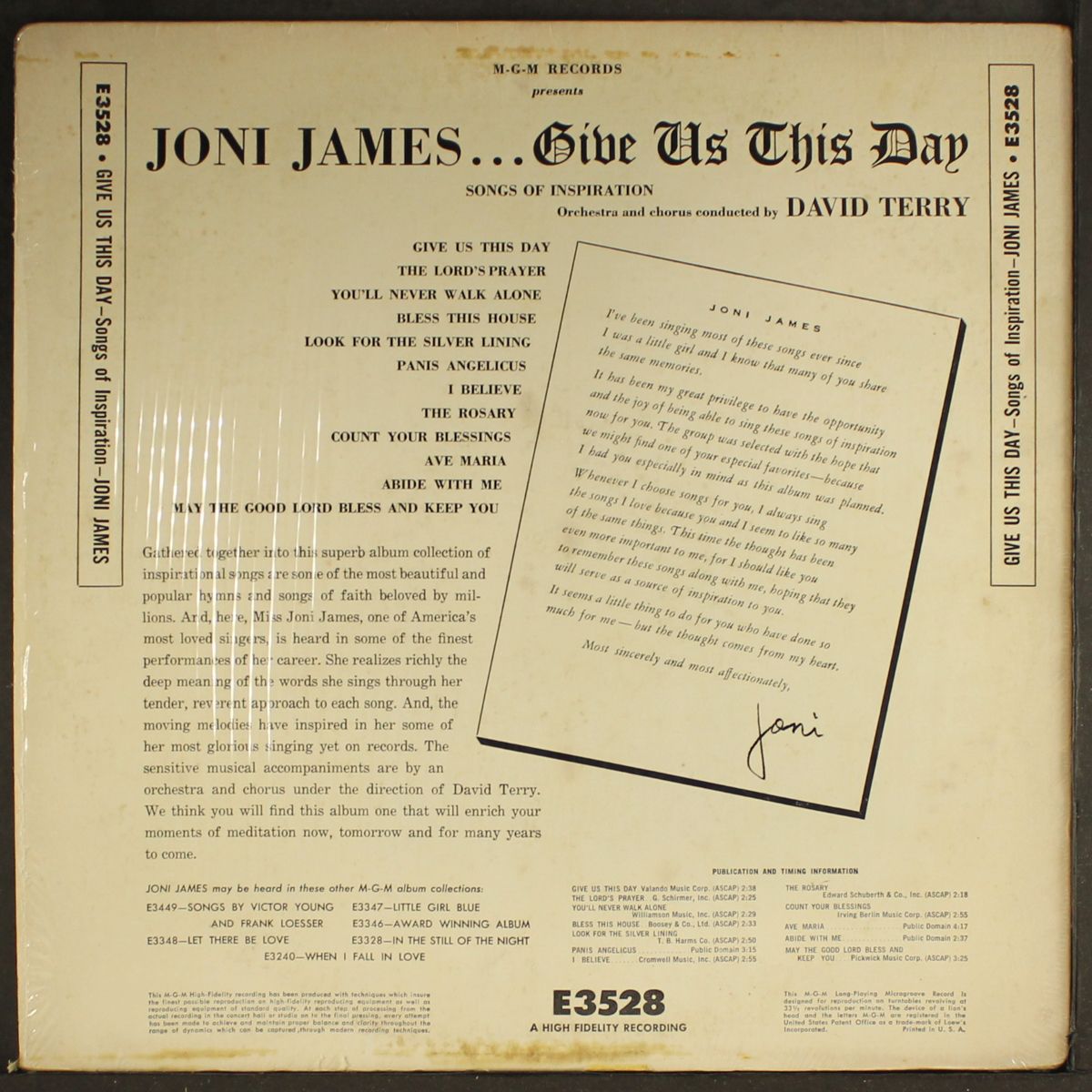 give us this day by JONI JAMES