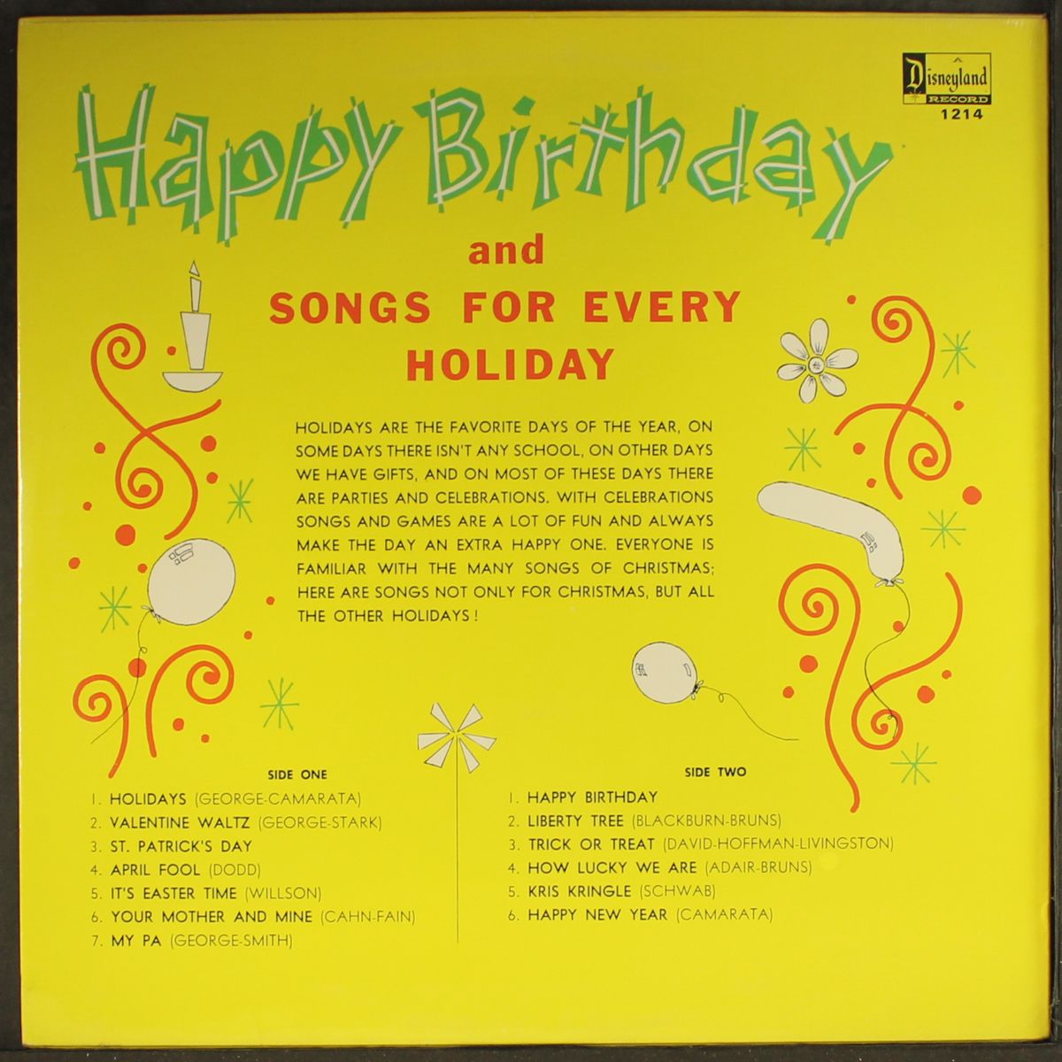 happy birthday and songs for every holiday by VARIOUS