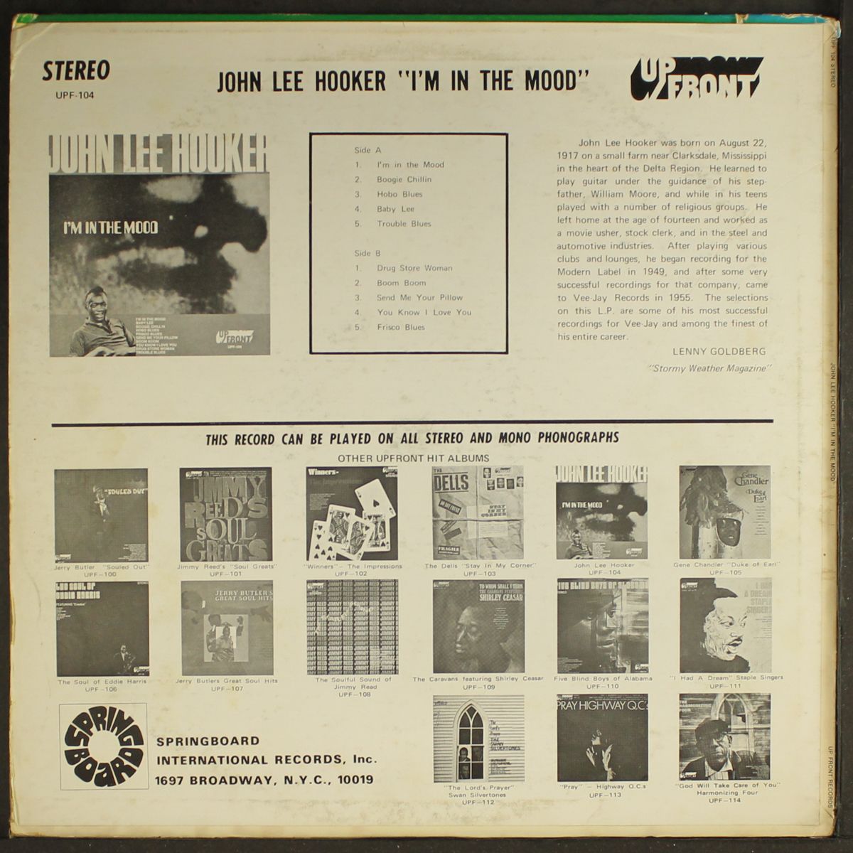 i'm in the mood by JOHN LEE HOOKER