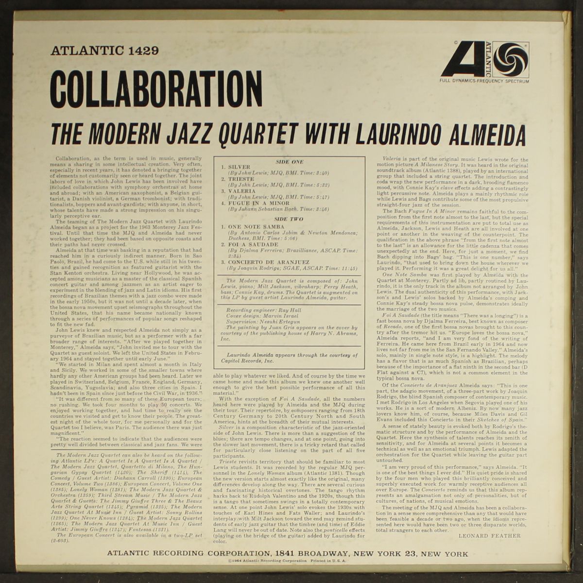 collaboration by MODERN JAZZ QUARTET