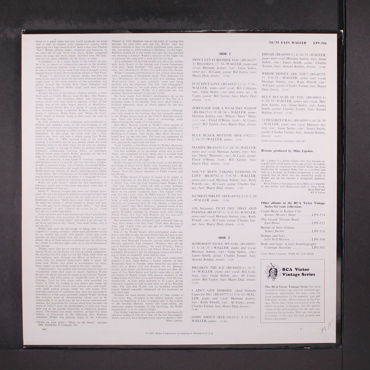 '34/'35 by FATS WALLER
