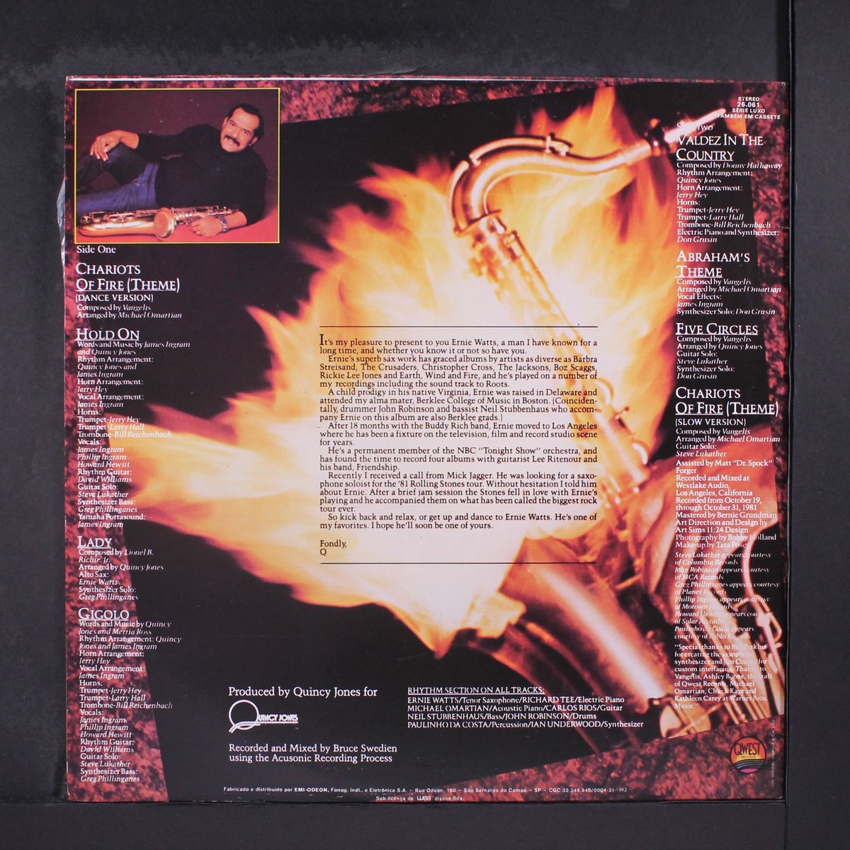 chariots of fire by ERNIE WATTS