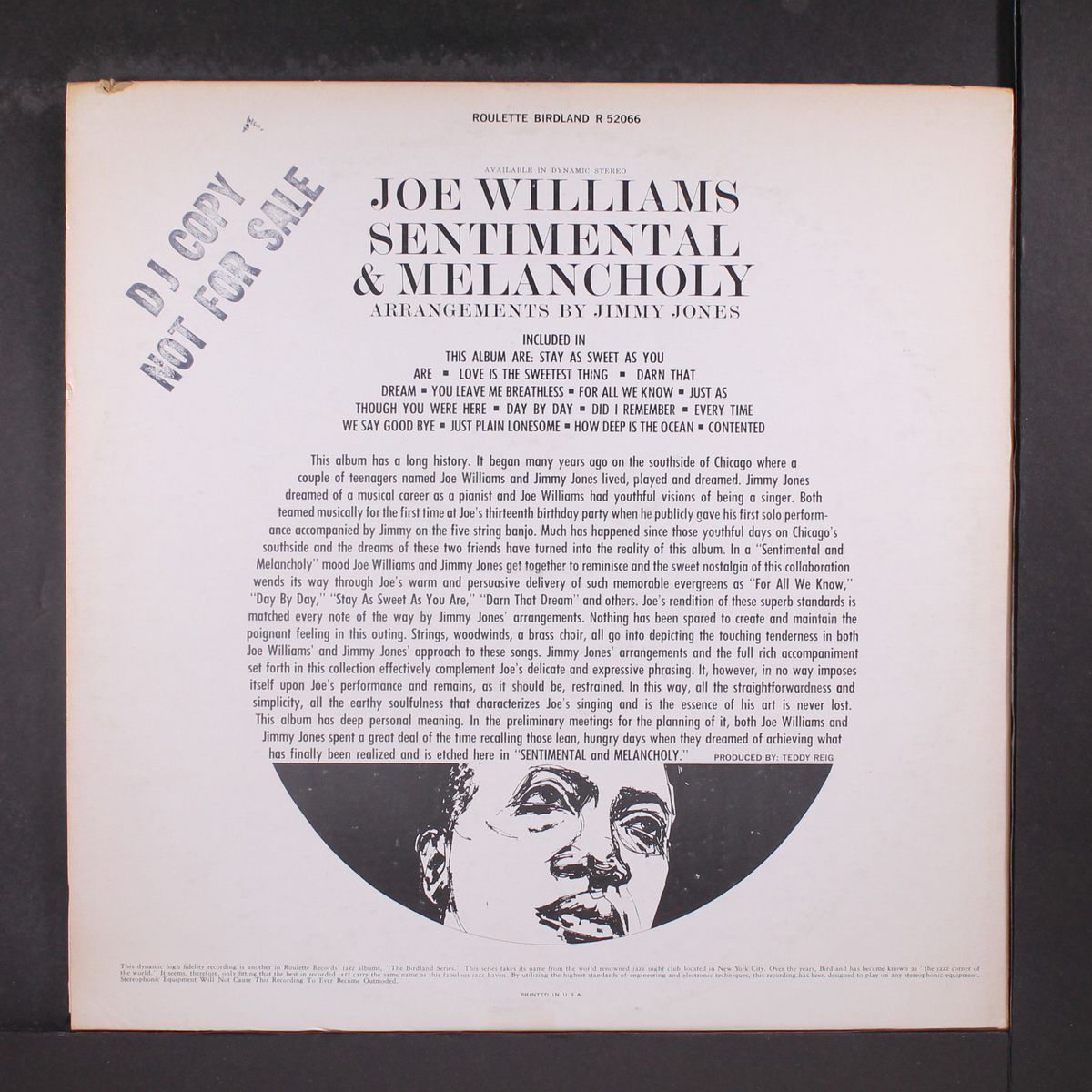 sentimental & melancholy by JOE WILLIAMS