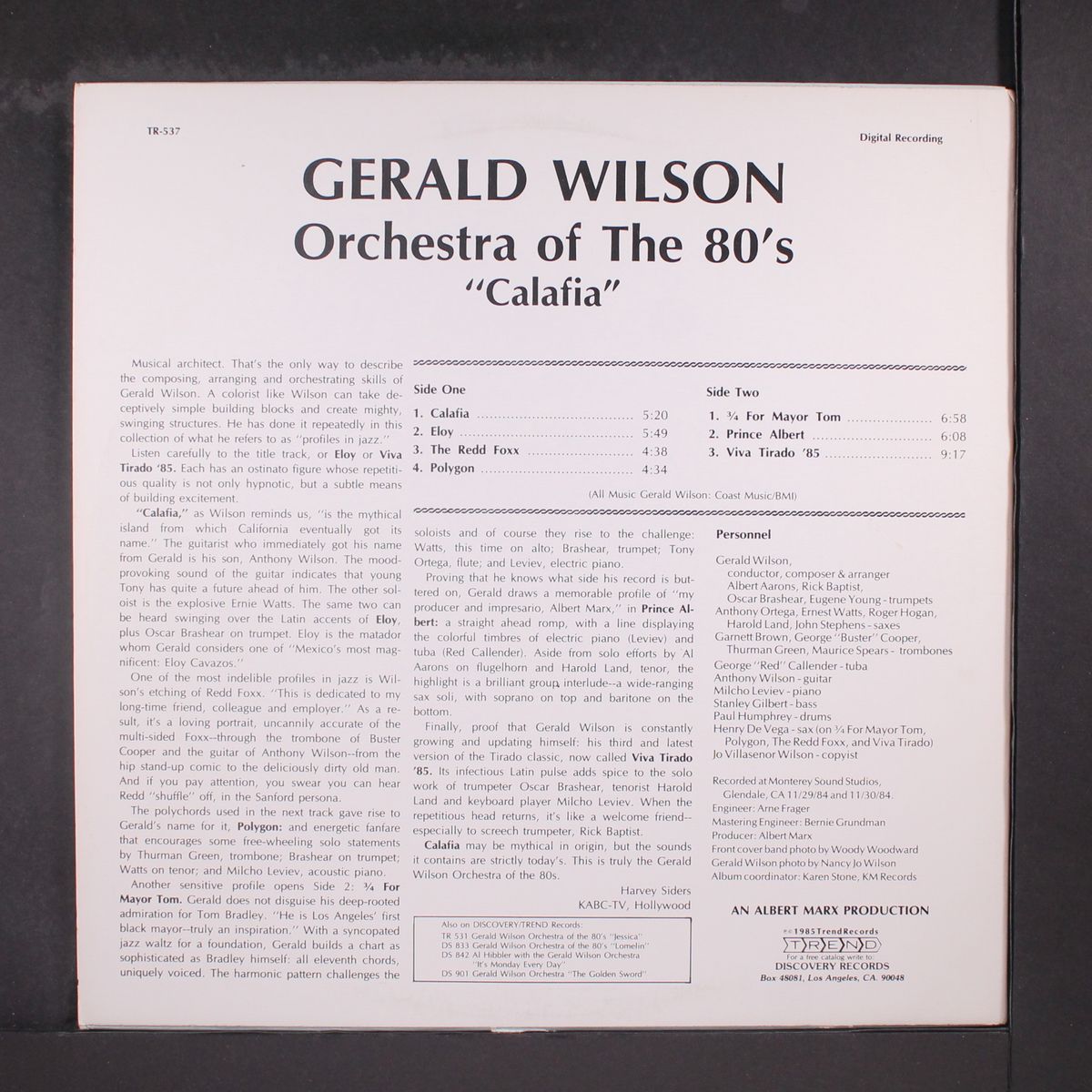 calafia by GERALD WILSON