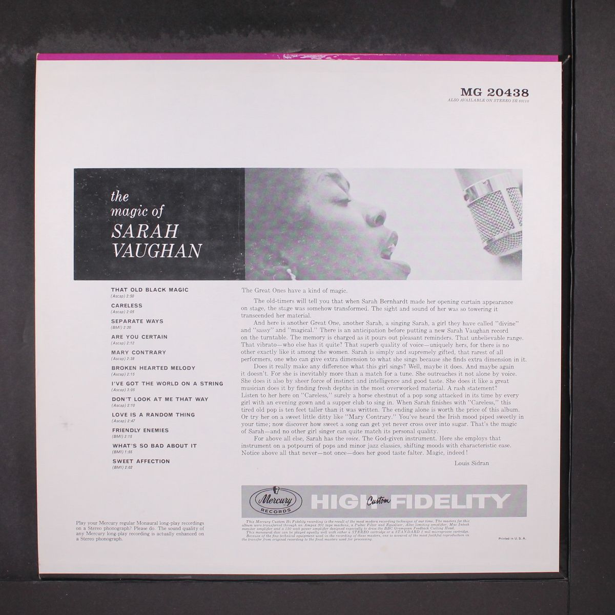 the magic of by SARAH VAUGHAN