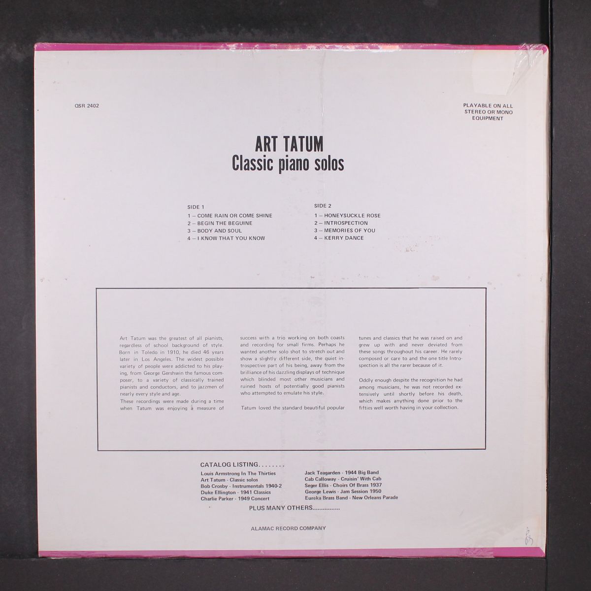 classic piano solos by ART TATUM