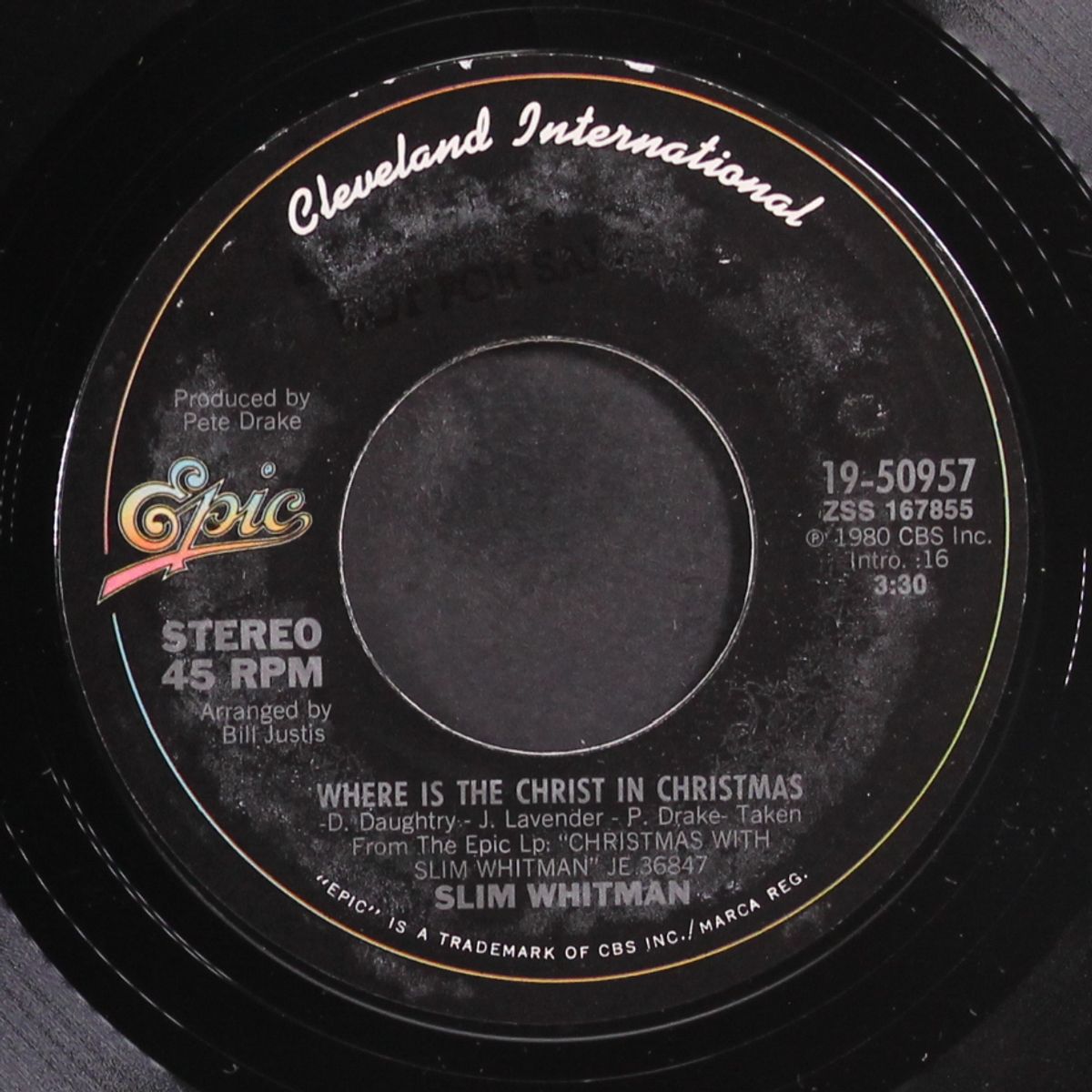 where is the christ in christmas / sleep my child by SLIM WHITMAN