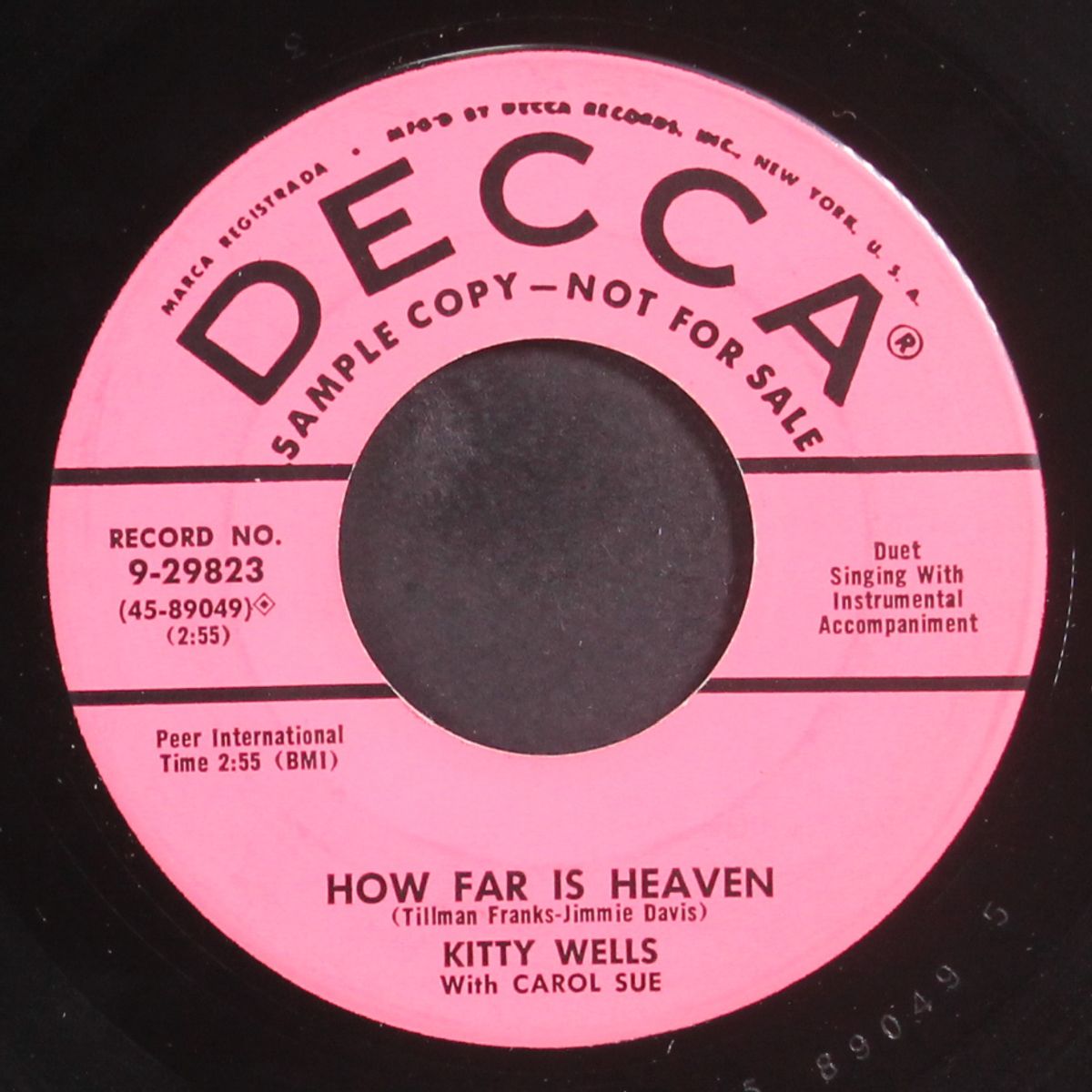 dust on the bible by KITTY WELLS