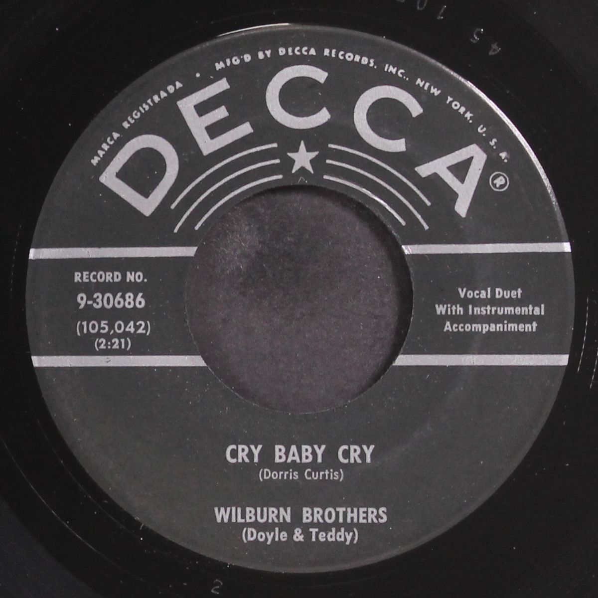 cry baby cry by WILBURN BROTHERS