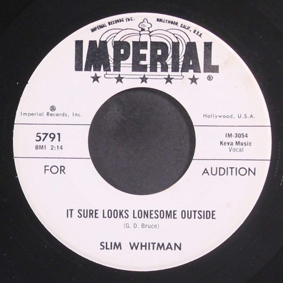 it sure looks lonesome outside by SLIM WHITMAN