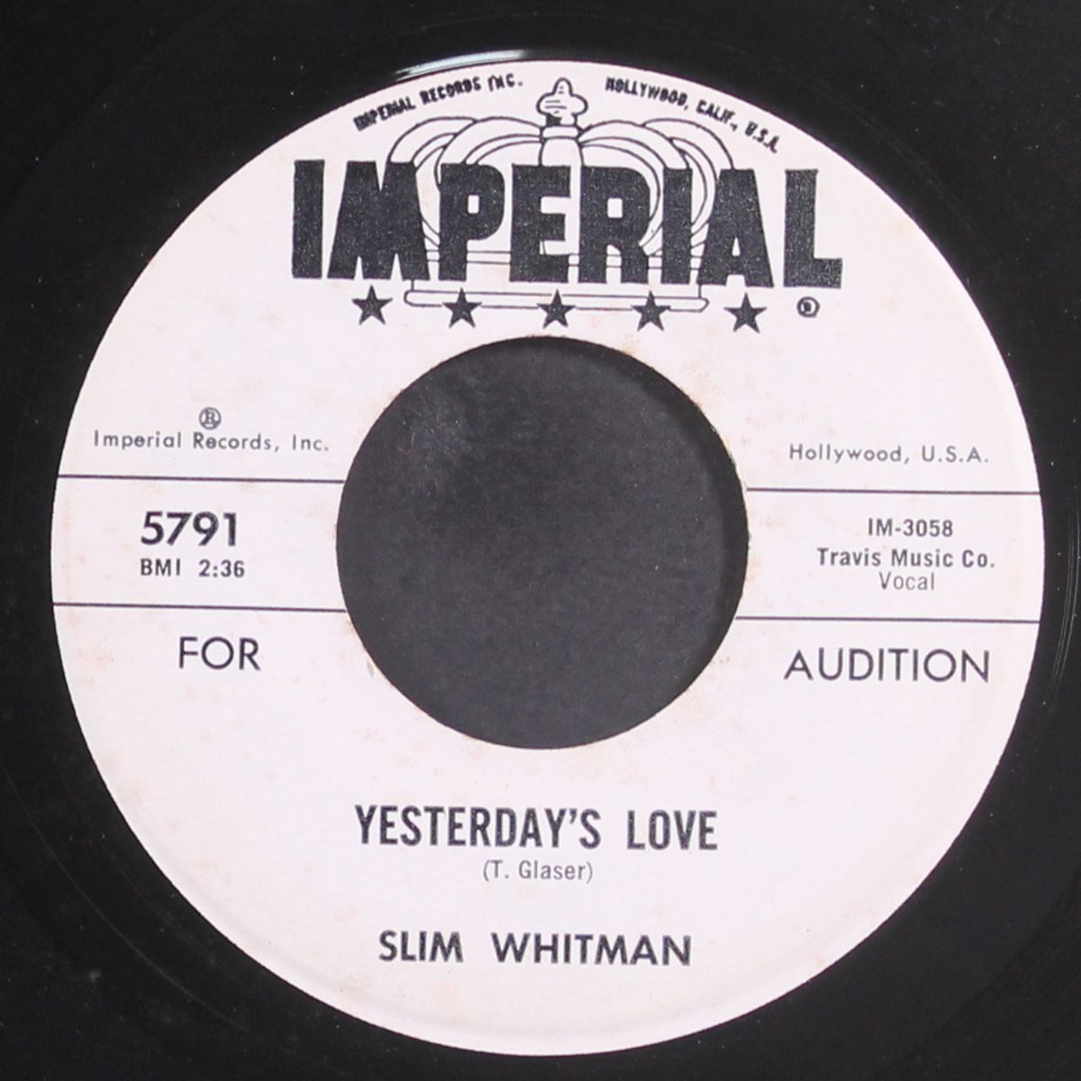 it sure looks lonesome outside by SLIM WHITMAN