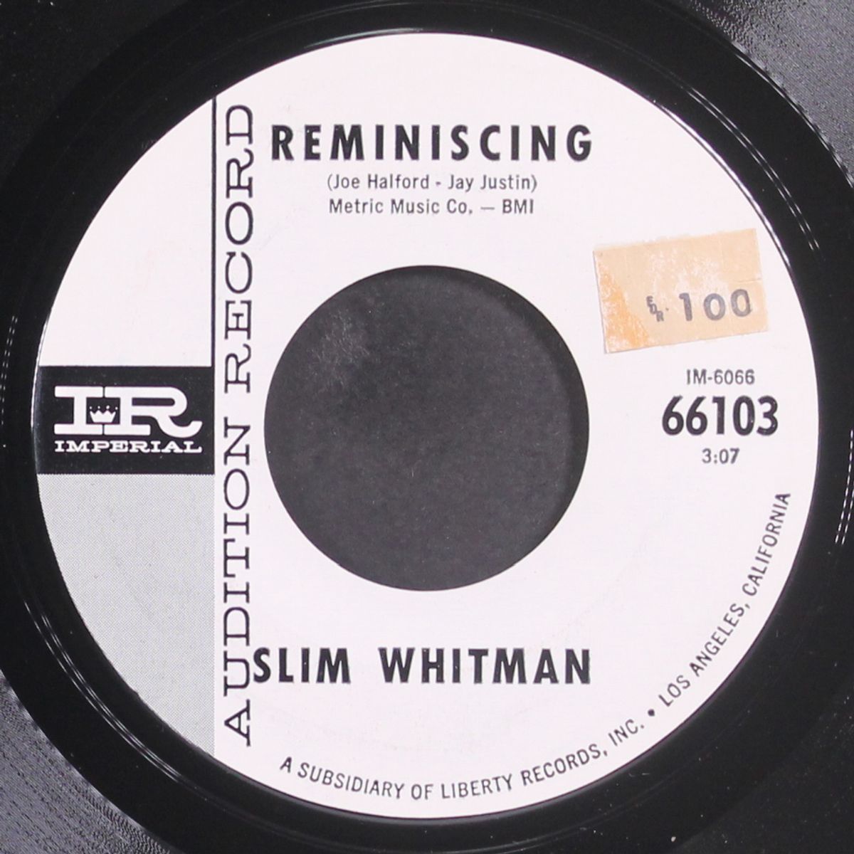 reminiscing / same by SLIM WHITMAN