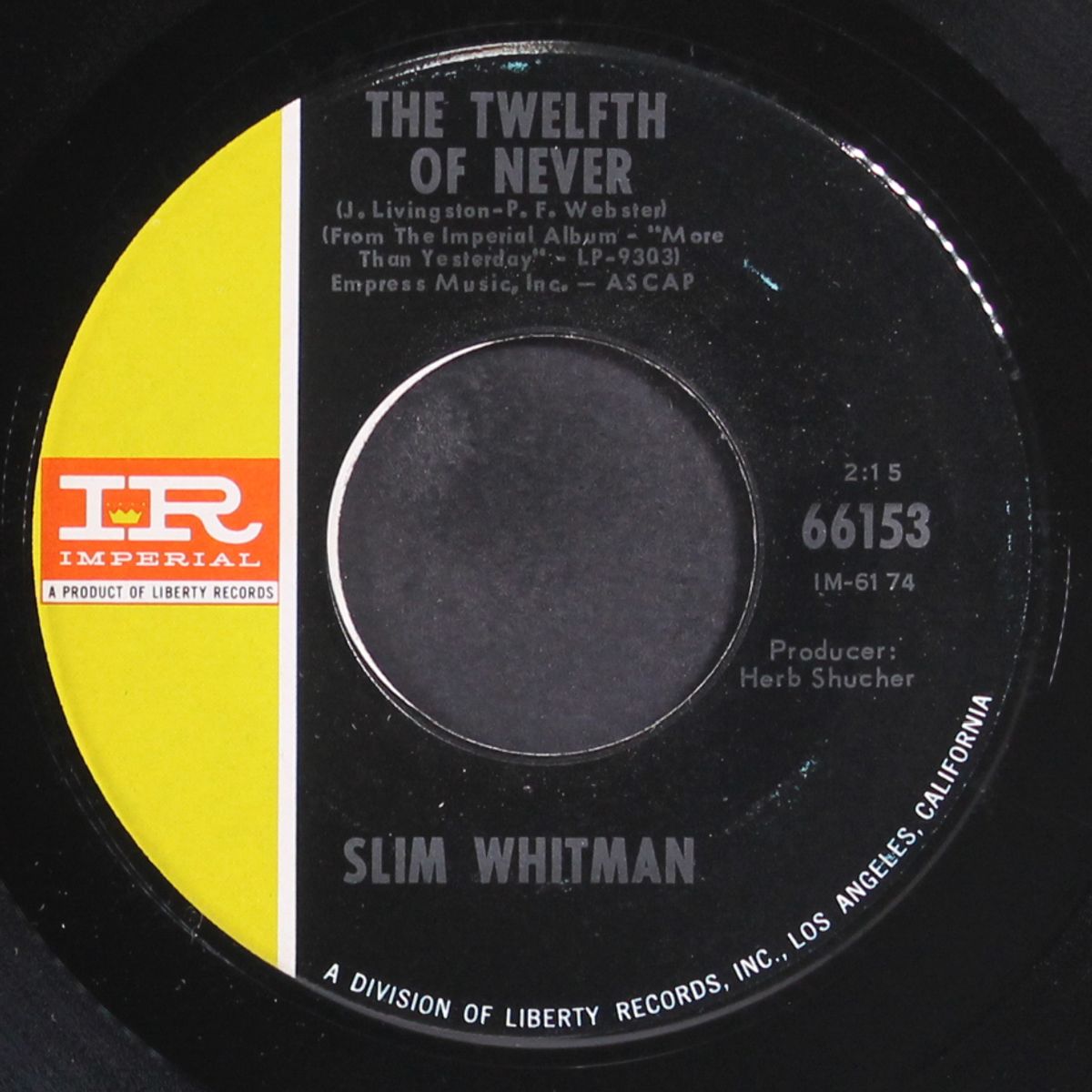 the twelfth of never by SLIM WHITMAN