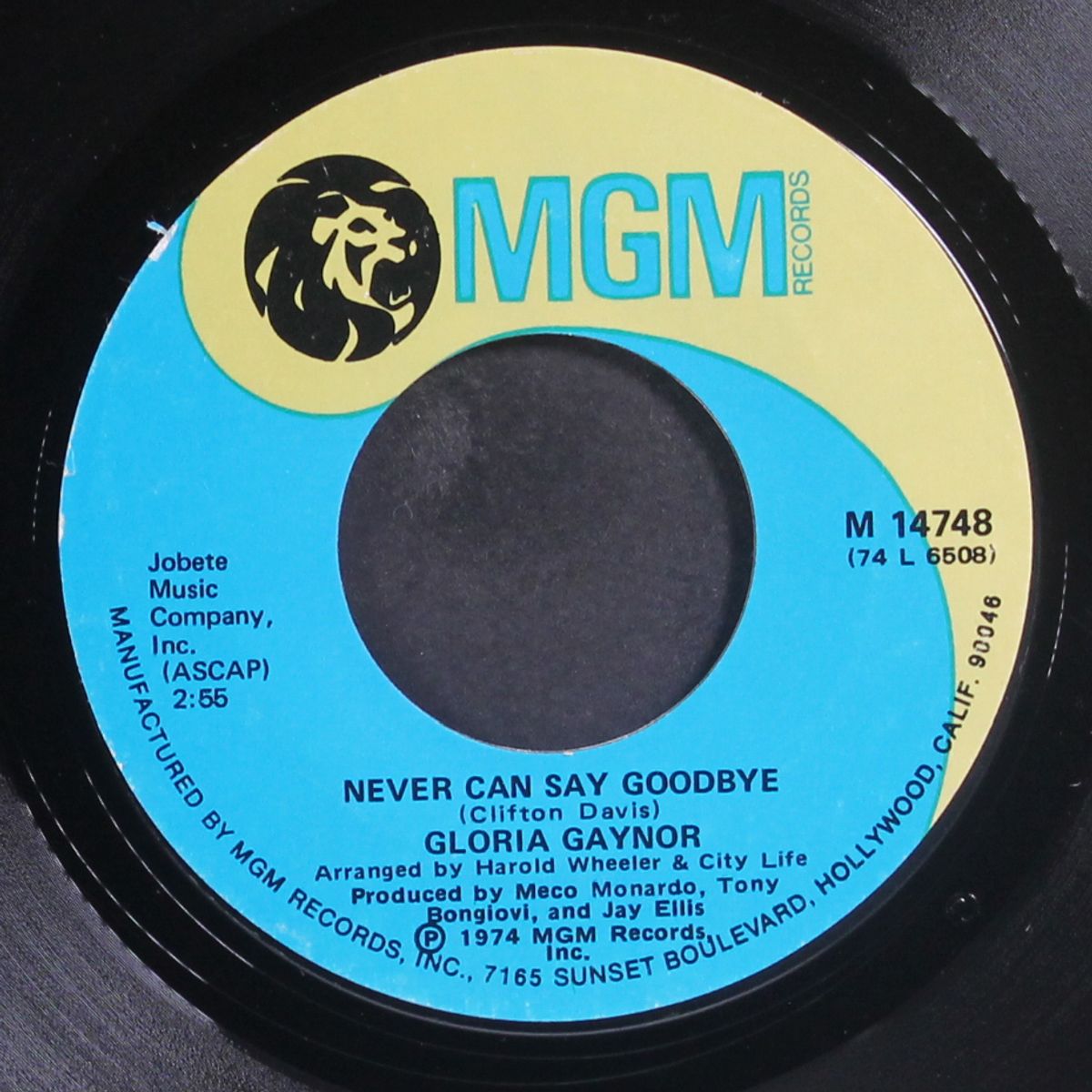 never can say goodbye / we just can't make it by GLORIA GAYNOR