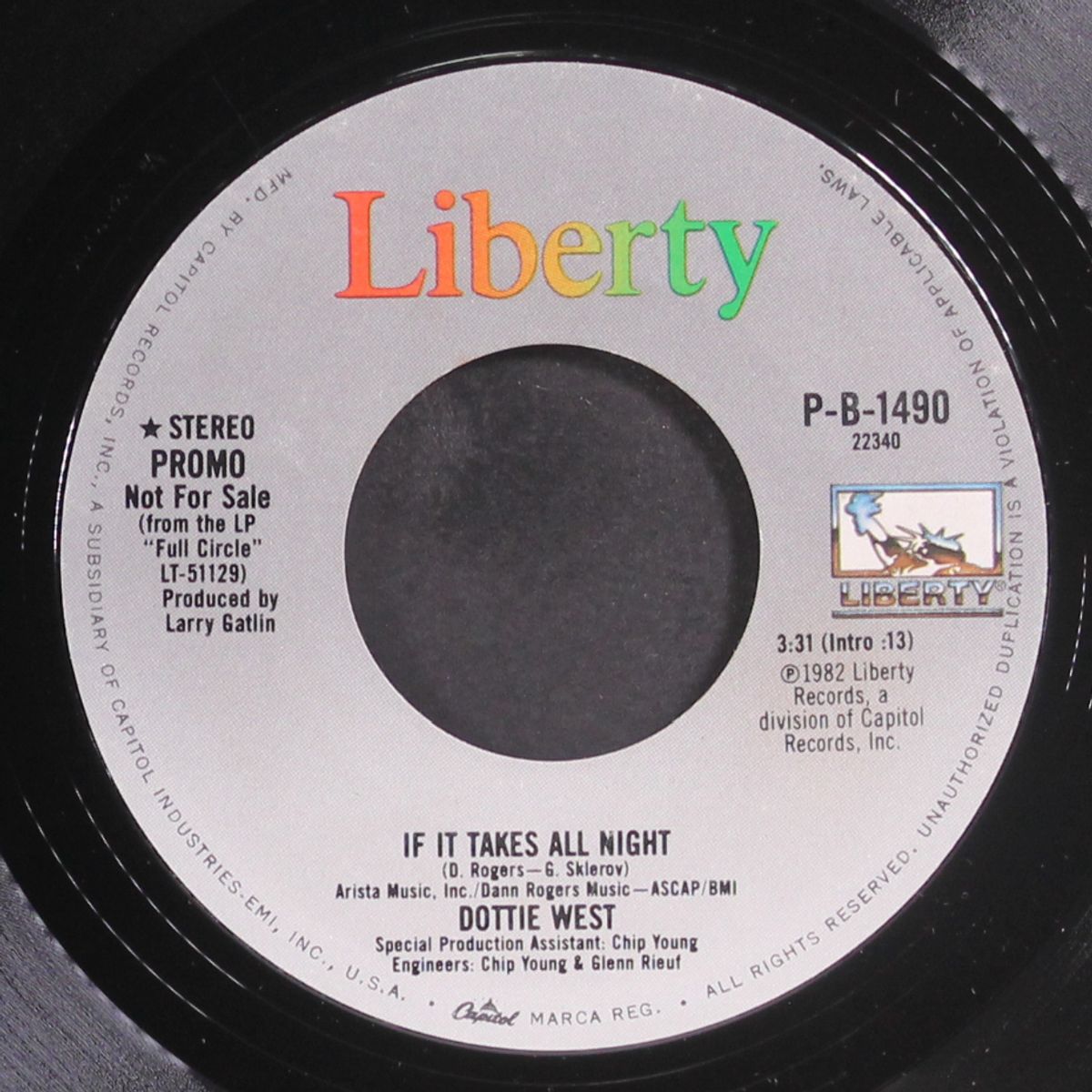 if it takes all night / same by DOTTIE WEST