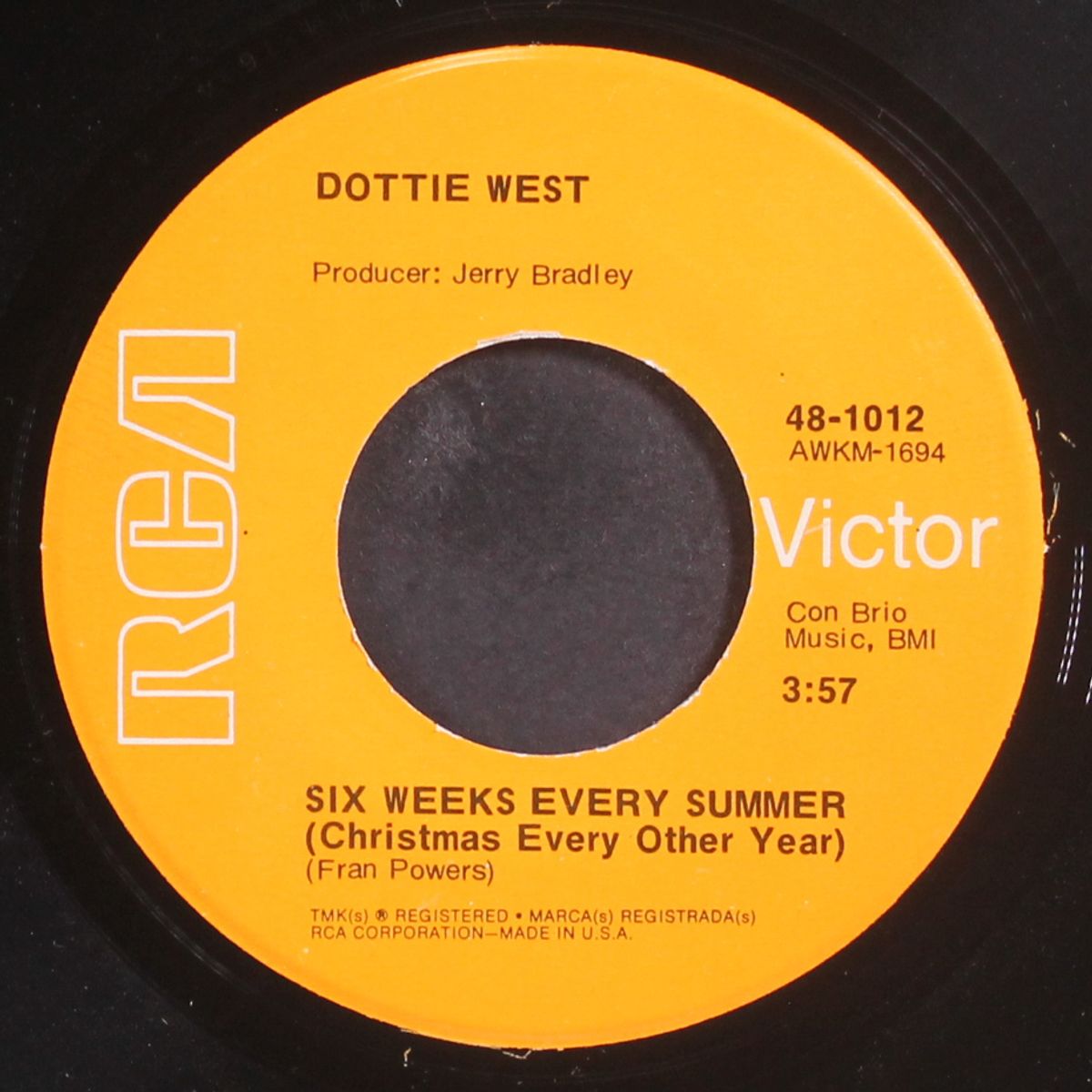 six weeks every summer (christmas every other year) by DOTTIE WEST